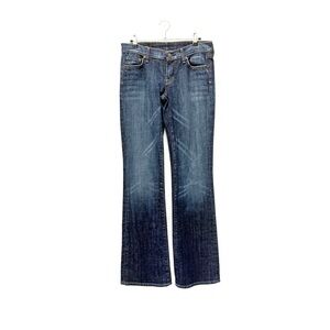 Citizens of Humanity Ingrid #002 stretch low-rise flare dark wash denim jeans 28